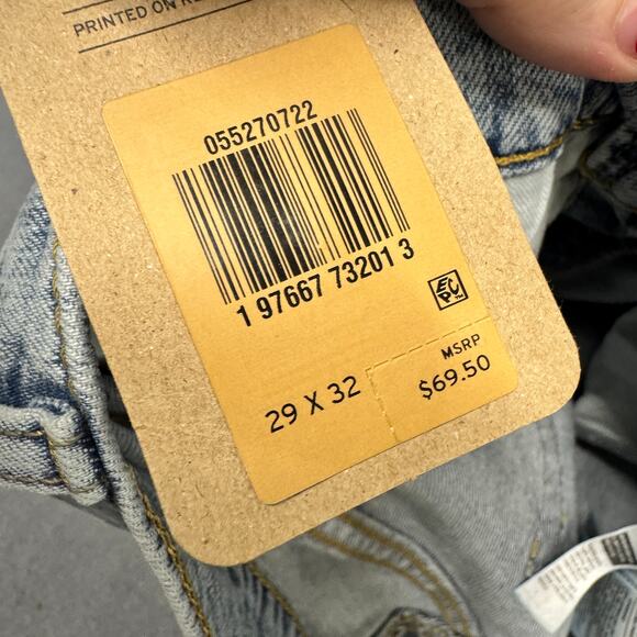 Levi's 527 Jeans Mens 29x32 ACTUAL Slim Bootcut Fit Light Wash Blue Denim NEW - Picture 5 of 9